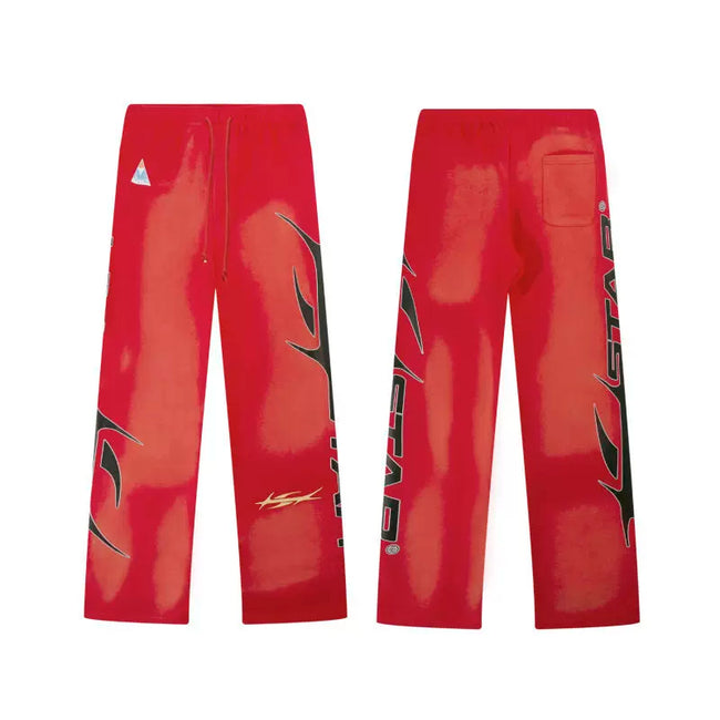 Hellstar Red Black Print Sweatpants Hover Image