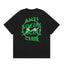 Anti Social Social Club Green Lightning Circle Logo T-Shirt - Black