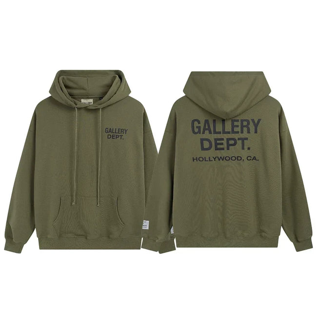 Gallery Dept Hollywood CA Olive Hoodie Hover Image