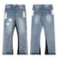 Gallery Dept. Contrast Side Panel Paint Splatter & Distressed Denim Jeans