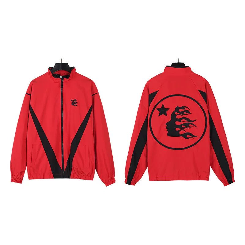Hellstar Red Circle Logo Zip Jacket