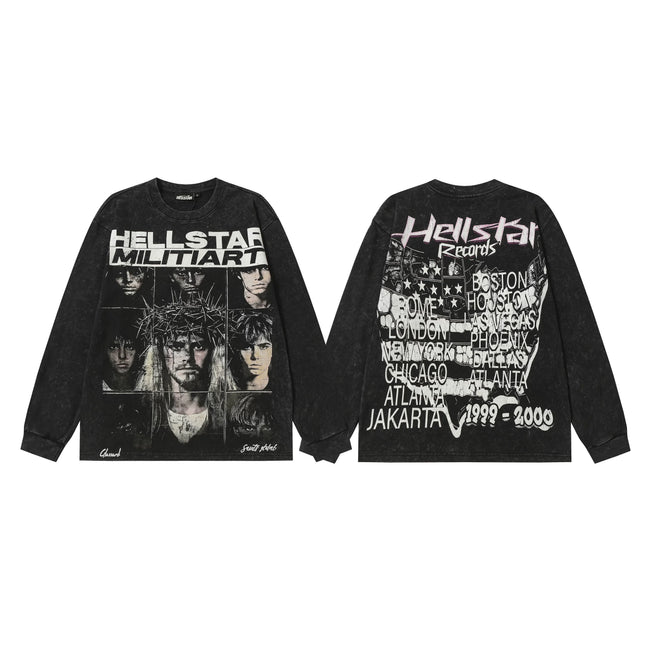 Hellstar Black Band Tour Portrait Long Sleeve Tee Hover Image