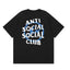 Anti Social Social Club Blue Circle Logo T-Shirt - Black/White