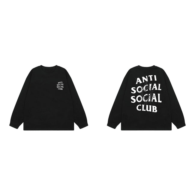 Anti Social Social Club Classic Long Sleeve T-Shirt - Black/White Hover Image