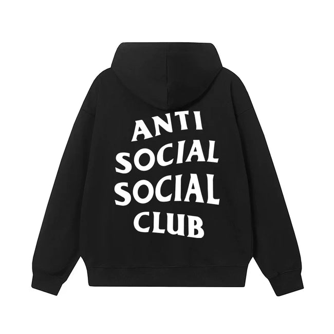 Anti Social Social Club Classic Logo Hoodie - Black/White Hover Image