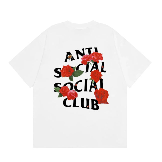 Anti Social Social Club Rose Red Logo T-Shirt - White Hover Image