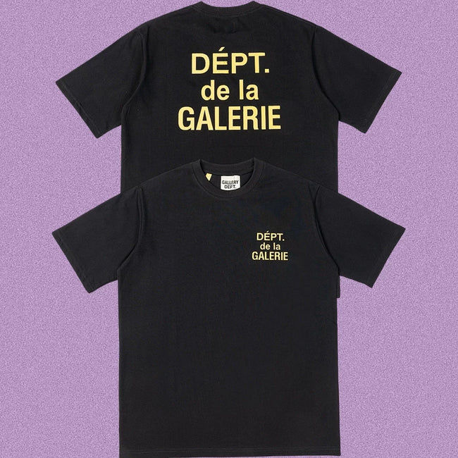 Gallery Dept. DÉPT. de la GALERIE Short Sleeve T-Shirt - Black/Yellow Hover Image