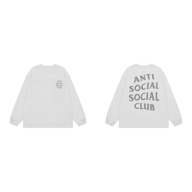 Anti Social Social Club Classic Long Sleeve T-Shirt - White/Grey Hover Image