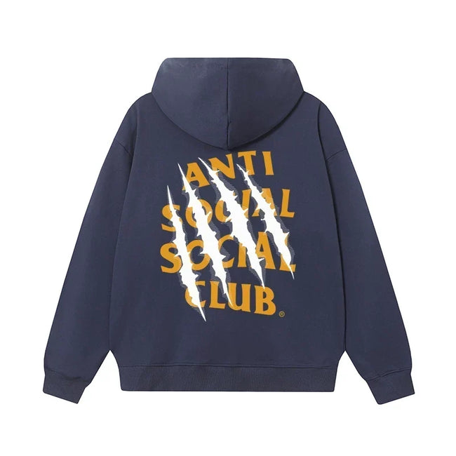 Anti Social Social Club Claw Slash Logo Hoodie - Navy Blue Hover Image