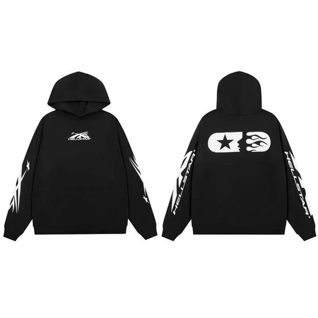Hellstar Black CB Badge Hoodie Hover Image
