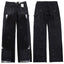 Gallery Dept. Paint Splatter Contrast Knee Patch Black Denim Pants