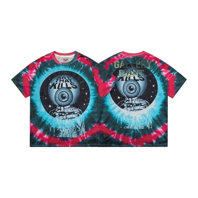 Gallery Dept. Tie-Dye Art That Kills Short Sleeve T-Shirt - Dark Multi Hover Image