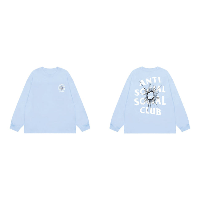 Anti Social Social Club Bullet Hole Long Sleeve T-Shirt - Light Blue Hover Image