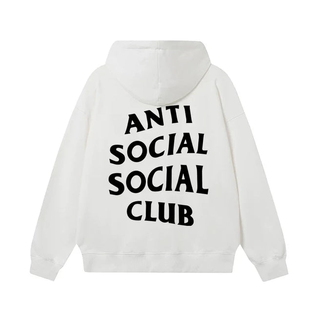 Anti Social Social Club Classic Logo Hoodie - White/Black Hover Image