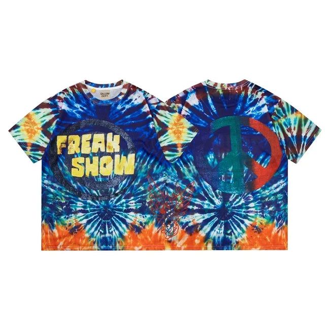 Gallery Dept. Tie-Dye Freak Show Short Sleeve T-Shirt - Blue/Multi Hover Image