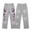 HELLSTAR Grey Black Pink Flame Sweatpants