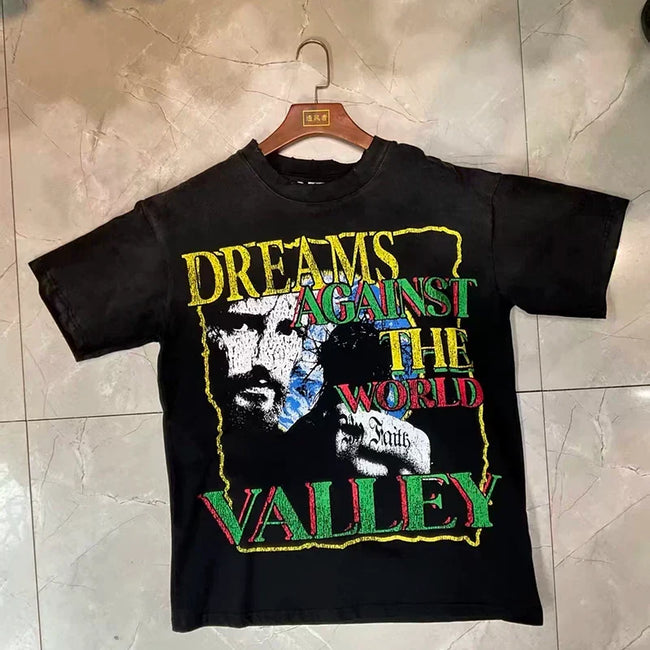 Valleydream Black Dreams Against The World Portrait Vintage T-Shirt Hover Image