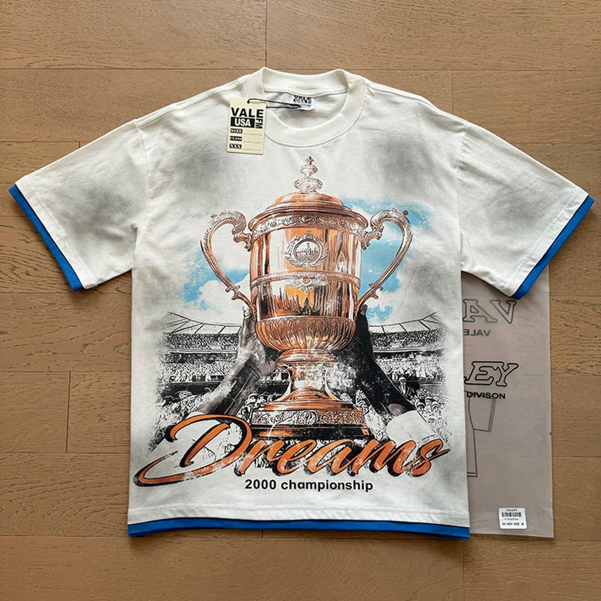 VALEFOREVER White Trophy 2008 Championship Vintage Graphic T-Shirt