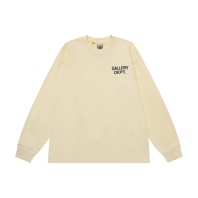 Gallery Dept. Minimalist Logo Long Sleeve T-Shirt - Cream / Off-White Hover Image