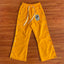 SAINT VANITY Embroidered Rivet Sports Style Casual Windbreaker Pants - Yellow