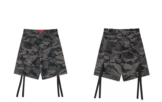 Hellstar Black Grey Camo Shorts Hover Image