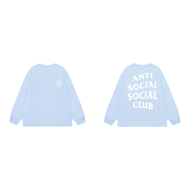 Anti Social Social Club Classic Long Sleeve T-Shirt - Light Blue/White Hover Image
