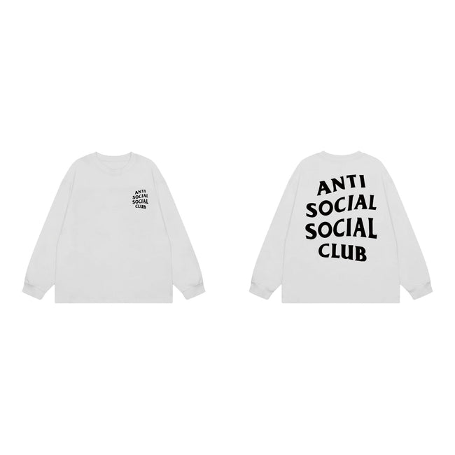 Anti Social Social Club Classic Long Sleeve T-Shirt - White/Black Hover Image