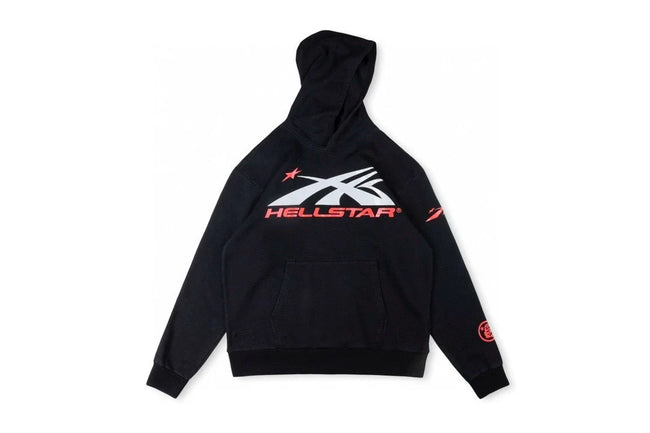 Hellstar Red Star Logo Black Hoodie Hover Image