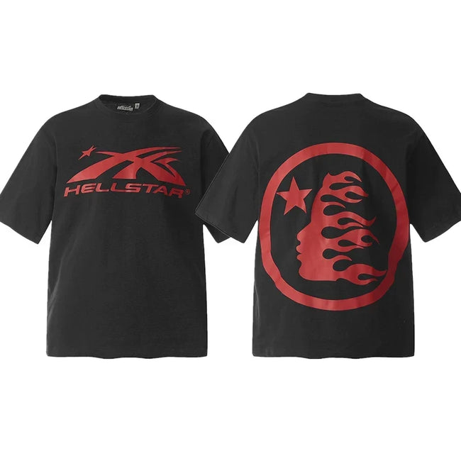 Hellstar Black Red Logo Portrait Tee Hover Image