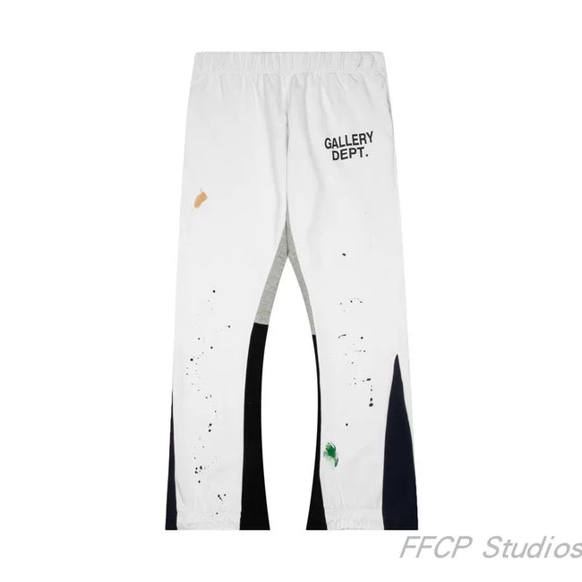 Gallery Dept. Paint Splatter Contrast Panel Sweatpants - White Hover Image