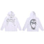 Revenge Screaming Skull Arch Logo Pullover Hoodie white