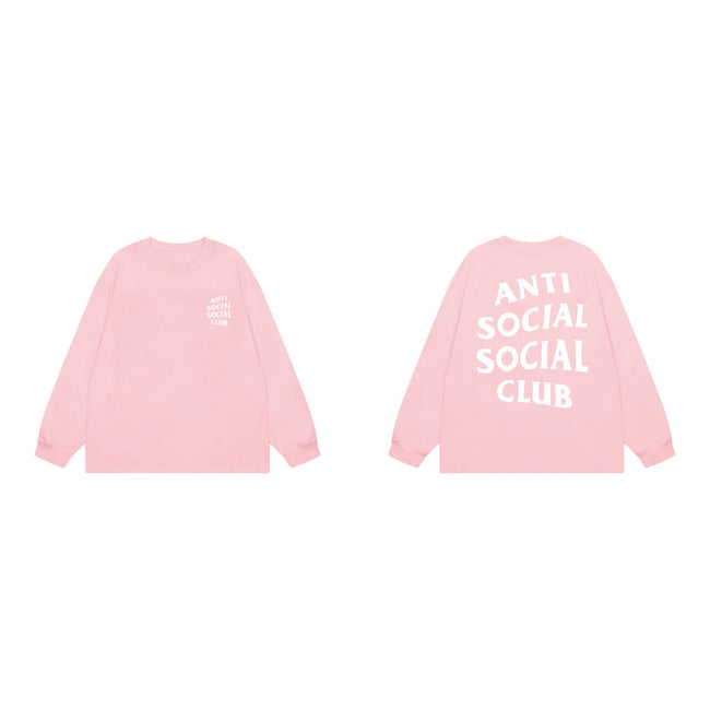 Anti Social Social Club Classic Long Sleeve T-Shirt - Pink/White Hover Image