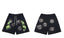 Hellstar Black Green Flame Shorts