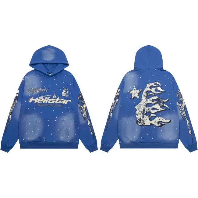 Hellstar Blue Star Flame Hoodie Hover Image