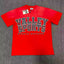 VALEFOREVER Red Valley Sports Vintage Letter Graphic Short Sleeve T-Shirt