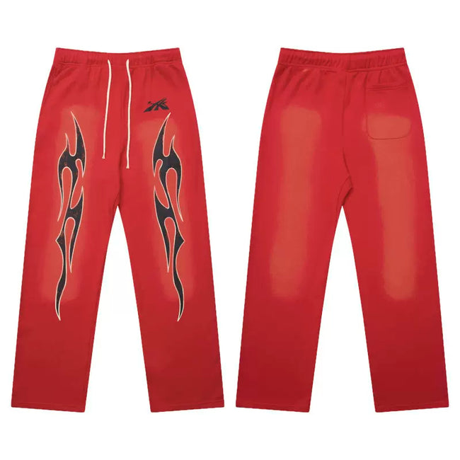Hellstar Red Flame Straight Sweatpants Hover Image