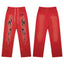 Hellstar Red Black Flame Flared Sweatpants
