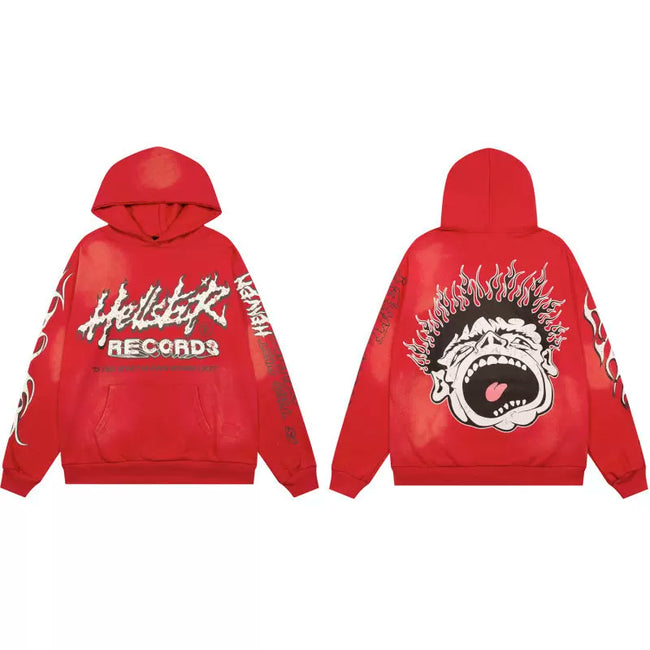 Hellstar Red RECORDS Hoodie Hover Image