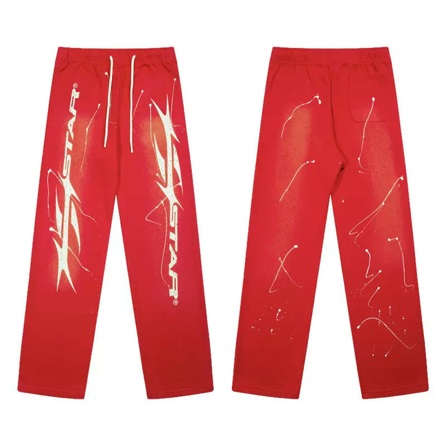 Hellstar Red Art Letter Sweatpants Hover Image