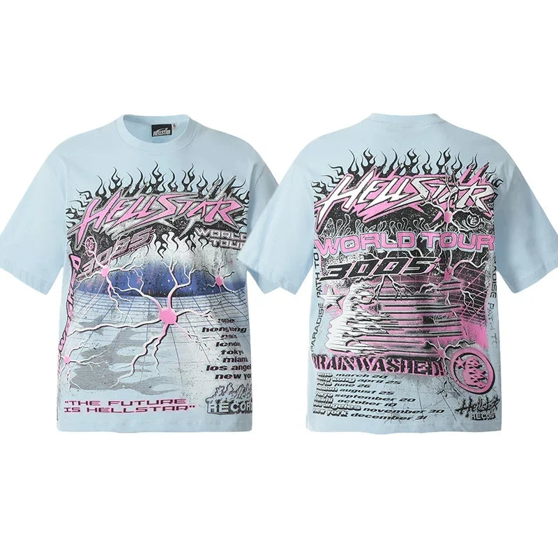 Hellstar Light Blue World Tour Graphic Tee