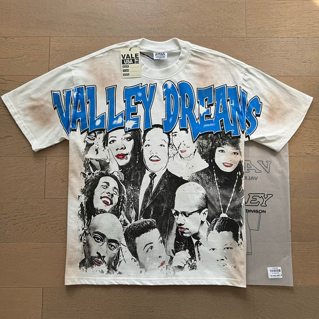 VALEFOREVER White Portrait Collage Vale Dreams Tour Vintage Graphic Short Sleeve T-Shirt Hover Image