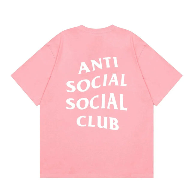 Anti Social Social Club Classic Logo T-Shirt - Pink/White Hover Image