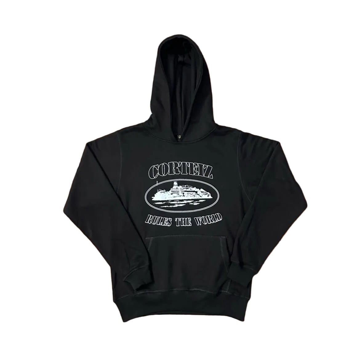 Black Vintage Graphic Hoodie – Oversized Streetwear Pullover Sweatshirt