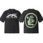Hellstar Black Green Portrait Flame Graphic Tee