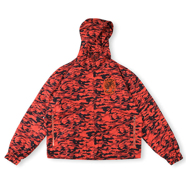 Saint Vanity Camouflage Zip Work Jacket - Red/Black Hover Image