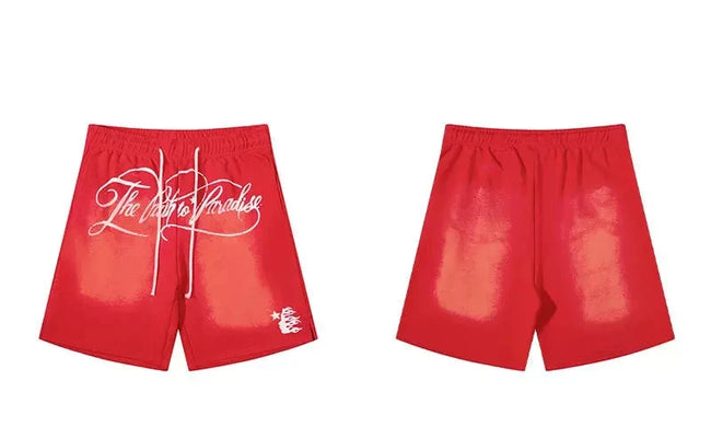 Hellstar Red Cursive Script Shorts Hover Image