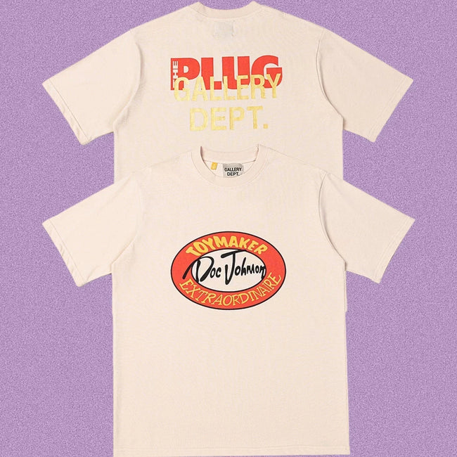 Gallery Dept. Toymaker Doc Johnson Oval Stamp Short Sleeve T-Shirt - Cream Hover Image