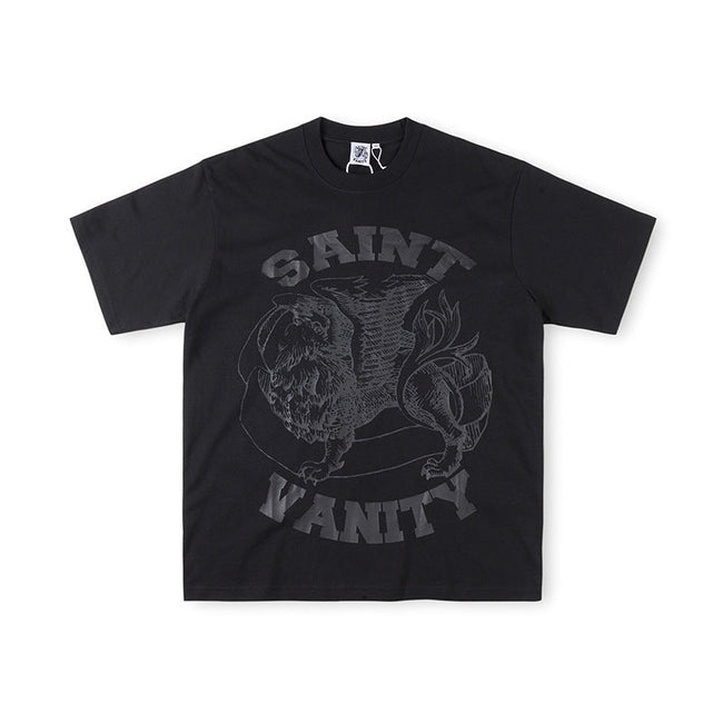 SAINT VANITY Winged Creature Graphic Short-Sleeve T-Shirt - Black / Charcoal Hover Image