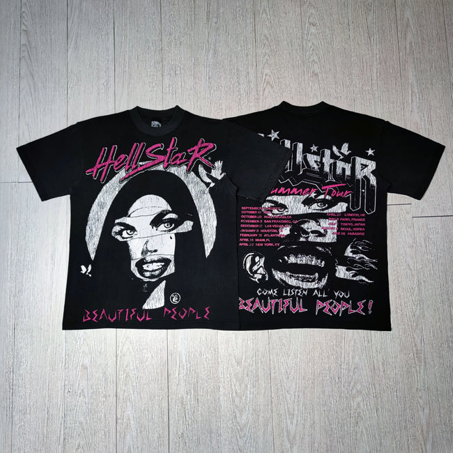Hellstar Portrait Vintage Print Short Sleeve T-shirt Hover Image