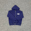 Royal Blue Zip-Up Hoodie | Minimalist Streetwear Hoodie with Embroidered Logo Detail